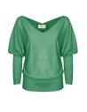 MAGLIA SCOLLO "V" CASHMIRETTA IN SETA E CASHMERE "ELISA"