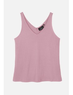 TOP SCOLLO A V IN ECOVISCOSA "TONINA" - ROSA 2