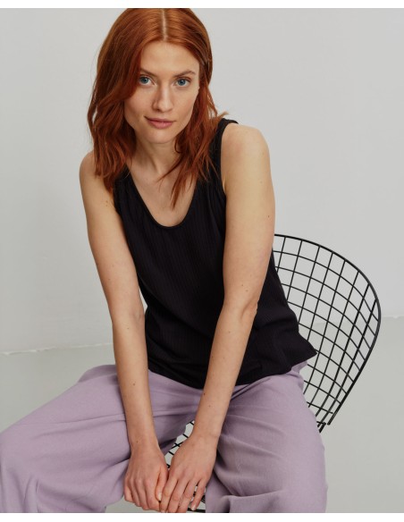 TOP SCOLLO A V IN ECOVISCOSA "TONINA"