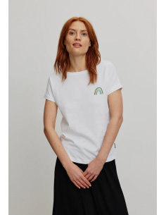 T-SHIRT IN 100% COTONE BIOLOGICO "RAINBOW" - BIANCO 2
