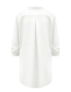 CAMCIA MANICHE 3/4 INBAMBU SATIN "JURGITA" - BIANCO 2