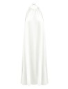 ABITO AMPIO E LUNGO IN BAMBU' SATIN CON SPACCO "WATERFALL"