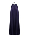 ABITO AMPIO E LUNGO IN BAMBU' SATIN CON SPACCO "WATERFALL"
