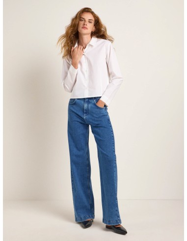 CAMICIA CROP IN COTONE BIOLOGICO