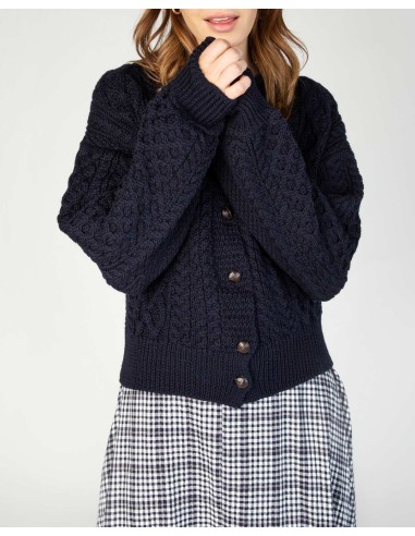 CARDIGAN MORBIDO IN LANA IRLANDESE "CLOVER"