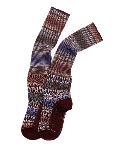 CALZINO NORVEGESE LUNGO IN 100% LANA 