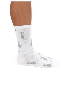 CALZINI IN BAMBU' "GATTI" - BIANCO 2