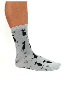 CALZINI IN BAMBU' "GATTI" - GRIGIO 2