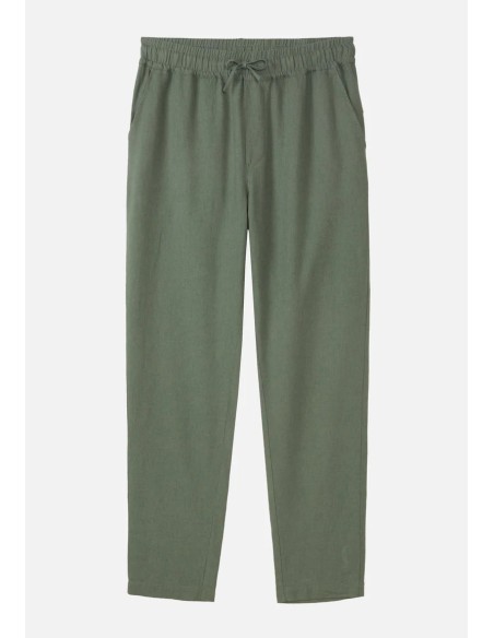 PANTALONE SPORTIVO UOMO IN LINO ED ECOVISCOSA "TANGELO"