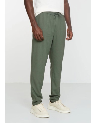 PANTALONE SPORTIVO UOMO IN LINO ED ECOVISCOSA "TANGELO"