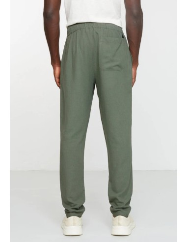 PANTALONE SPORTIVO UOMO IN LINO ED ECOVISCOSA "TANGELO"