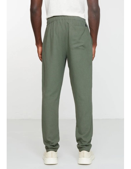 PANTALONE SPORTIVO UOMO IN LINO ED ECOVISCOSA "TANGELO"