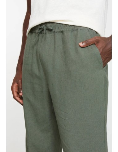 PANTALONE SPORTIVO UOMO IN LINO ED ECOVISCOSA "TANGELO"