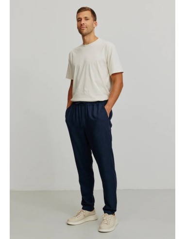 PANTALONE SPORTIVO UOMO IN LINO ED ECOVISCOSA "TANGELO"
