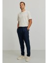 PANTALONE SPORTIVO UOMO IN LINO ED ECOVISCOSA "TANGELO"