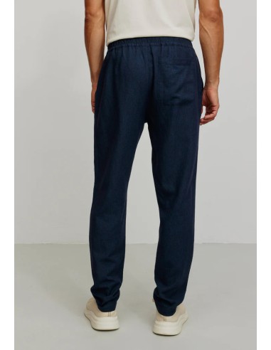PANTALONE SPORTIVO UOMO IN LINO ED ECOVISCOSA "TANGELO"