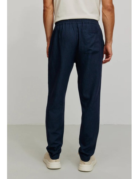 PANTALONE SPORTIVO UOMO IN LINO ED ECOVISCOSA "TANGELO"