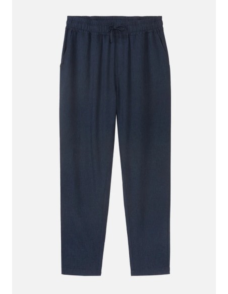 PANTALONE SPORTIVO UOMO IN LINO ED ECOVISCOSA "TANGELO"