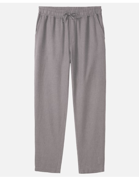 PANTALONE SPORTIVO UOMO IN LINO ED ECOVISCOSA "TANGELO"