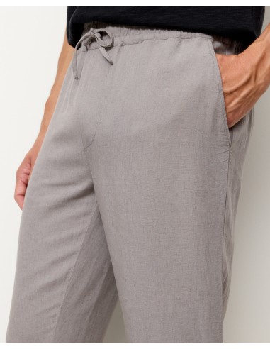 PANTALONE SPORTIVO UOMO IN LINO ED ECOVISCOSA "TANGELO"