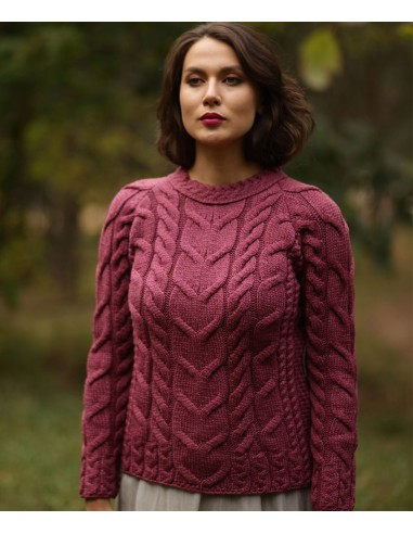 MAGLIONE ARAN IN LANA SUPERSOFT "RAGLAN"