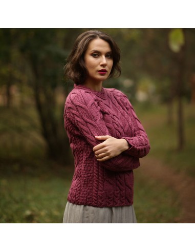 MAGLIONE ARAN IN LANA SUPERSOFT "RAGLAN"