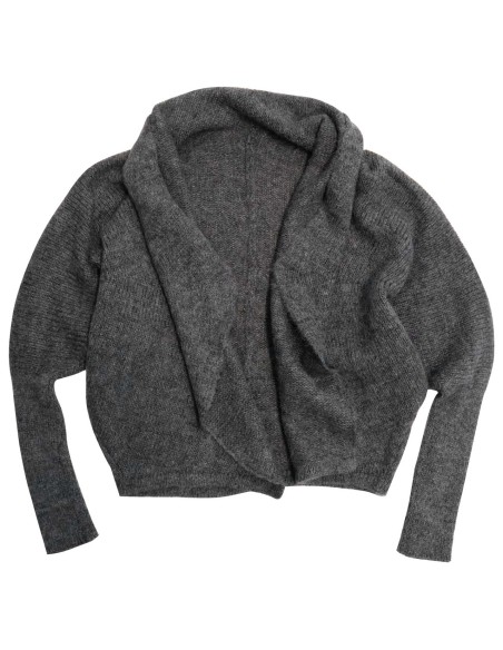 CARDIGAN A PALLONCINO IN LANA E MOHAIR