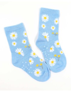 CALZINI IN BAMBU BAMBINI "DAISY" - AZZURRO 2