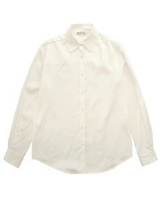 MAXI CAMICIA DONNA IN BAMBU' SATIN - BIANCO