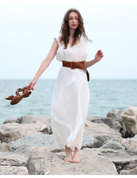 ABITO IN PURA SETA INCRESPATA "ZETA"