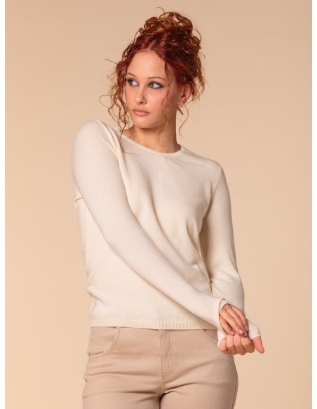 PULL BASIC IN 100% BABY CASHMERE "OLIVIA"