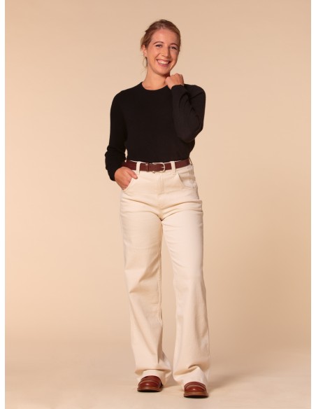 PULL BASIC IN 100% BABY CASHMERE "OLIVIA"