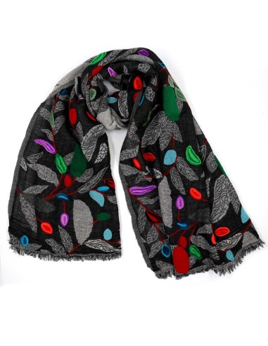 STOLA IN LANA RICAMATA 70X180 "PEACE"