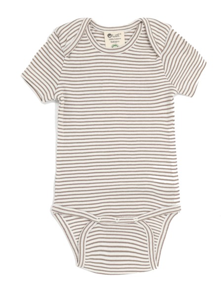BODY BABY IN COTONE BIOLOGICO A RIGHE