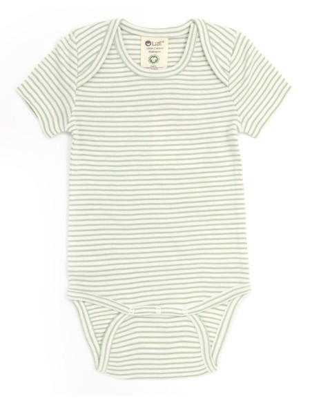 BODY BABY IN COTONE BIOLOGICO A RIGHE
