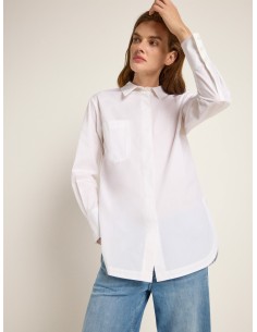 CAMICIA OVERSIZE IN 100% COTONE BIOLOGICO GOTS "LAURA" -...