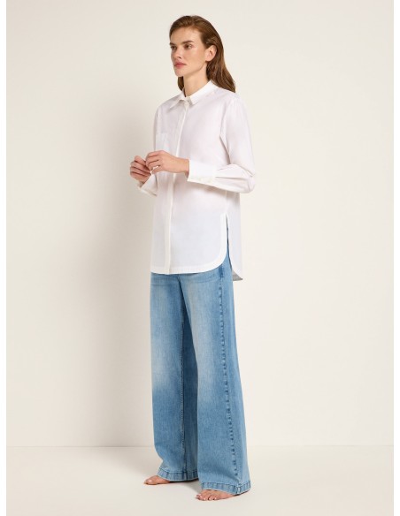 CAMICIA OVERSIZE IN 100% COTONE BIOLOGICO GOTS "LAURA"