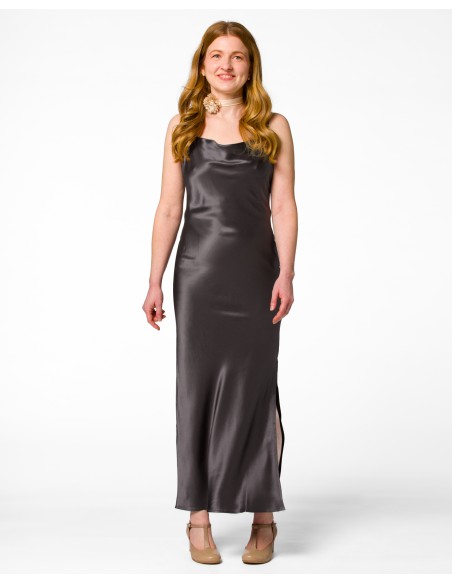 SLIP DRESS IN 100% SETA SATIN "STELLA"