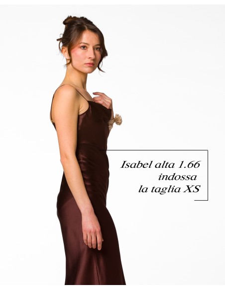 SLIP DRESS IN 100% SETA SATIN "STELLA"