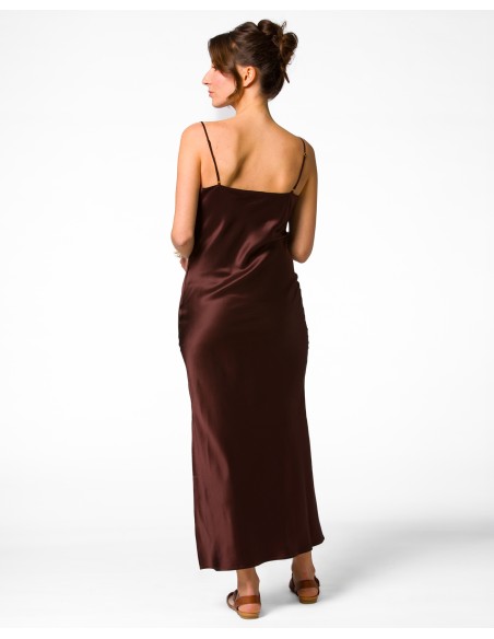 SLIP DRESS IN 100% SETA SATIN "STELLA"