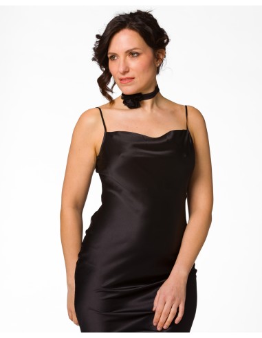 SLIP DRESS IN 100% SETA SATIN "STELLA"