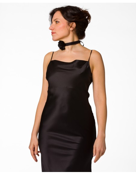 SLIP DRESS IN 100% SETA SATIN "STELLA"