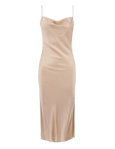 SLIP DRESS IN 100% SETA SATIN "STELLA" - NUDE 2