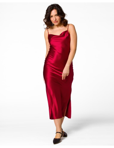 SLIP DRESS IN 100% SETA SATIN "STELLA"
