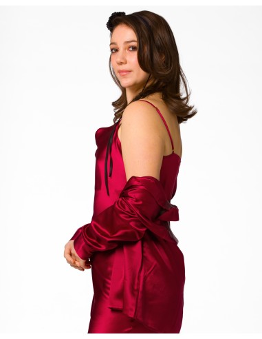 SLIP DRESS IN 100% SETA SATIN "STELLA"