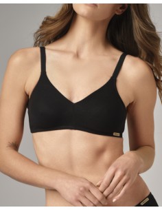 REGGISENO BASIC IN COTONE BIOLOGICO SFODERATO - NERO
