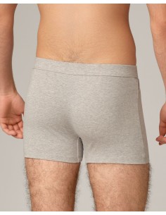BOXER UOMO IN COTONE BIOLOGICO FAIRTRADE - GRIGIO 2