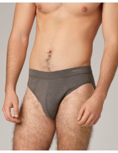 SLIP UOMO IN COTONE BIOLOGICO GOTS - ANTRACITE