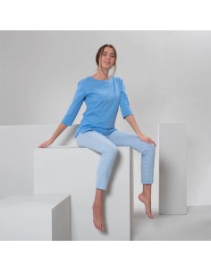 PANTALONE PIGIAMA LUNGO IN COTONE BIOLOGICO "CAROL" -... 2