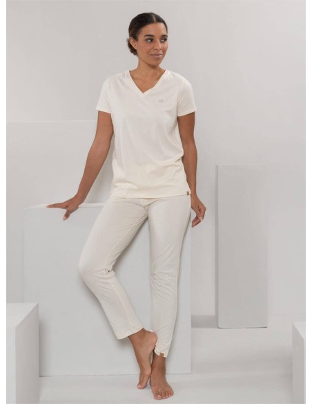 PANTALONE PIGIAMA LUNGO IN COTONE BIOLOGICO "CAROL"